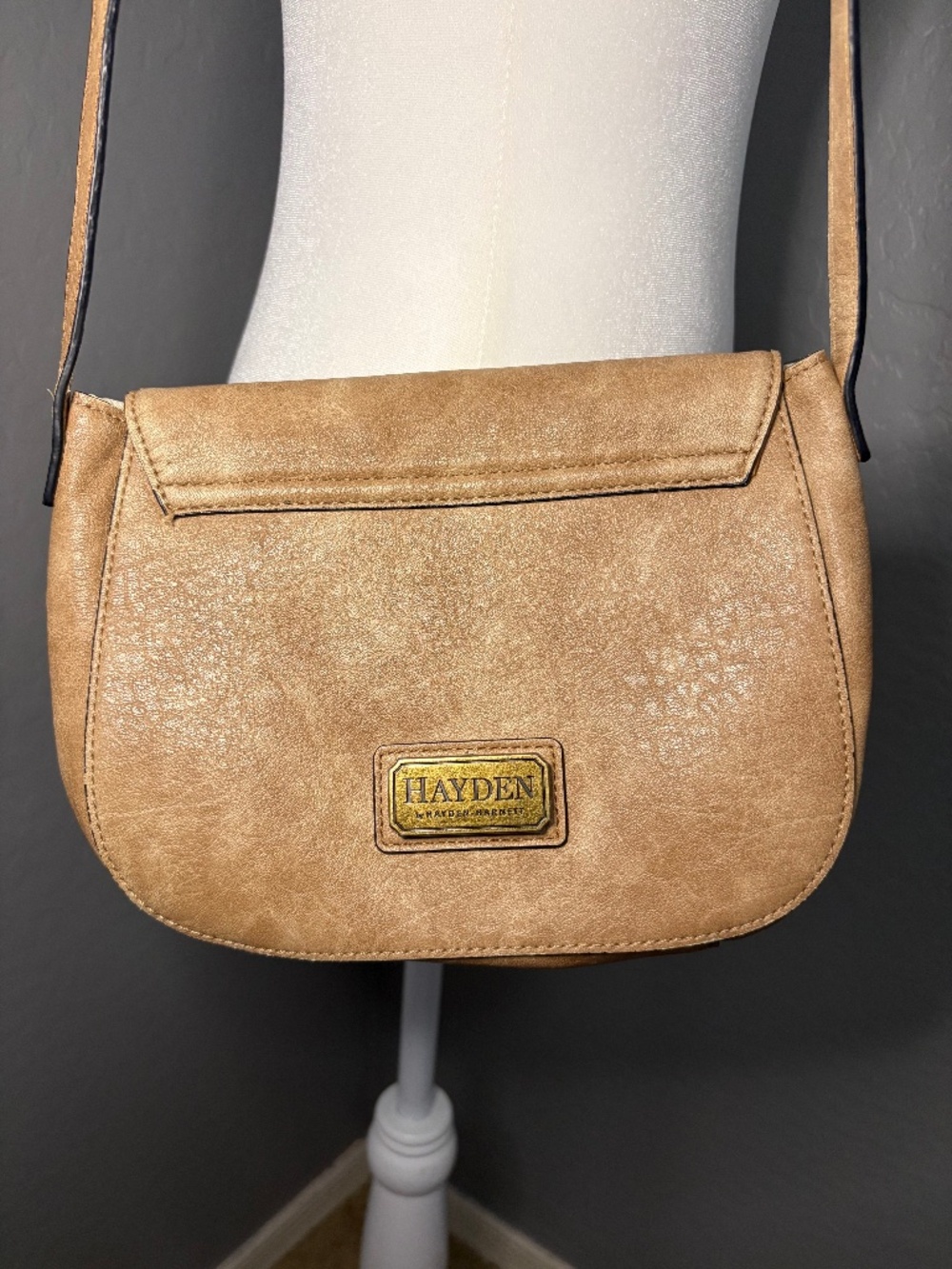 Hayden Harnett Tan Cross‎ Body Bag Handbag Distressed